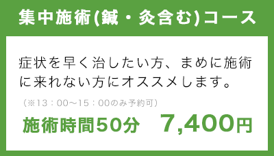 集中施術コース